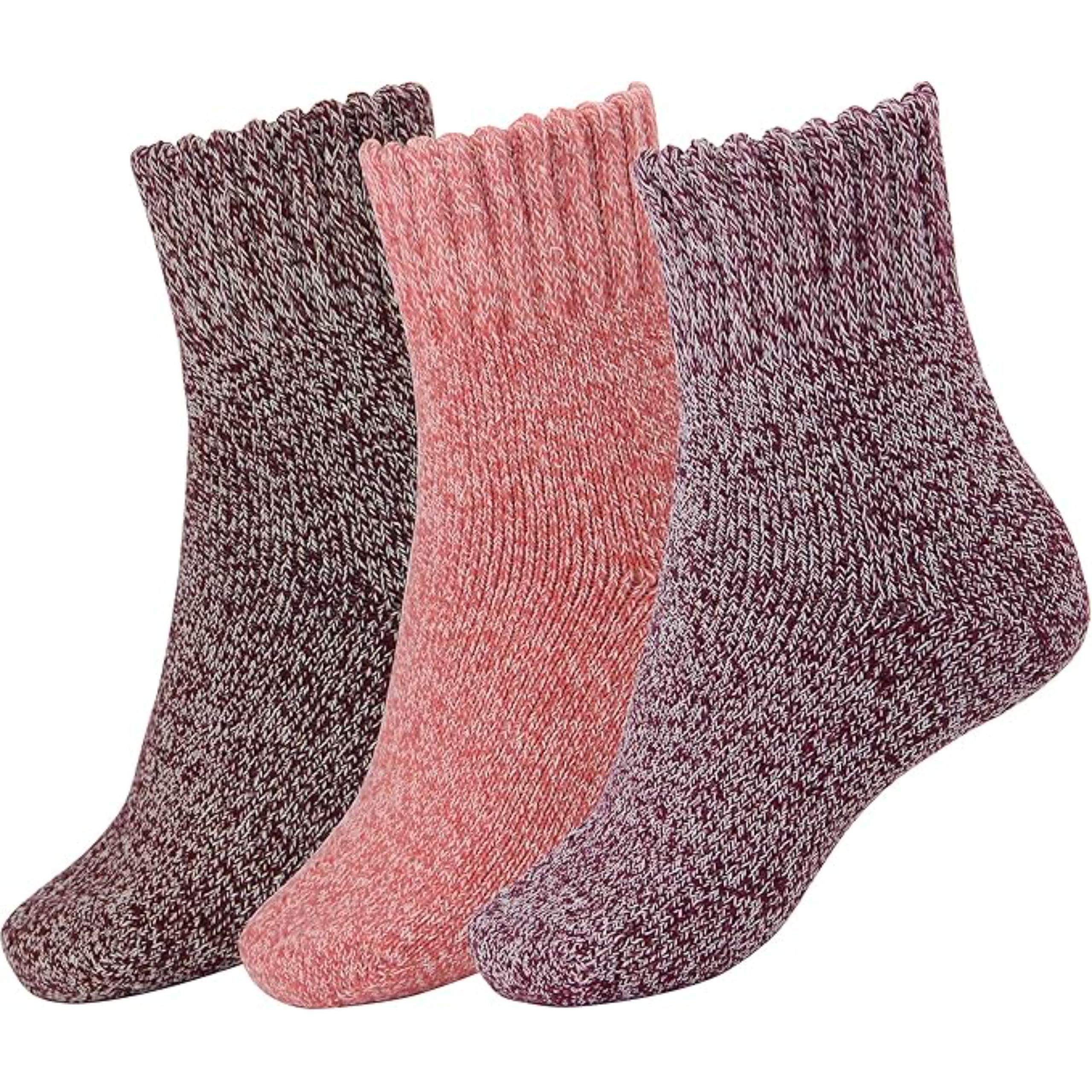 Women Winter Solid Thick Warm Crew Socks
