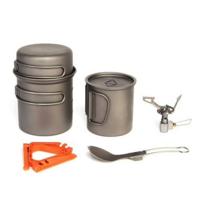 Camping Cookware Set With Stove-USA Camp Zone
