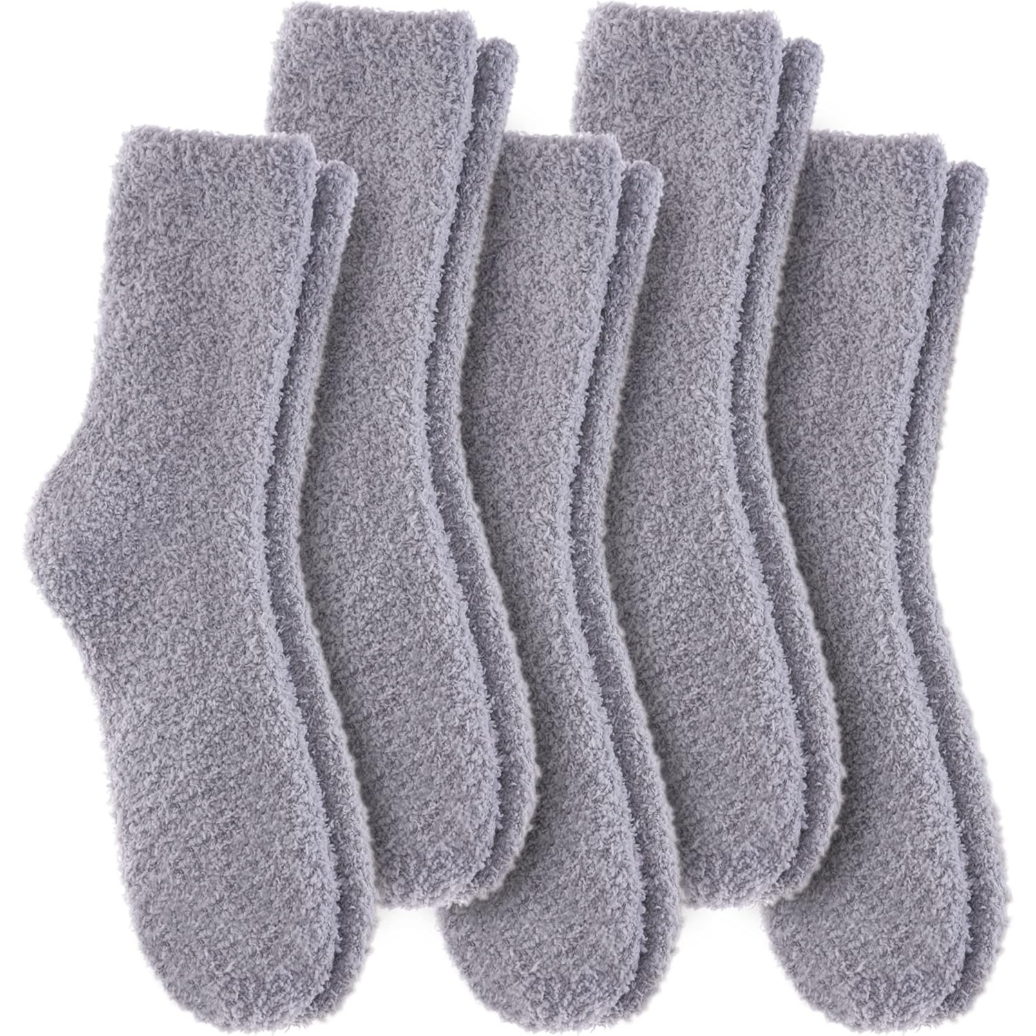 5 Pairs Women Super Soft Fuzzy Plush Warm Winter Slipper Socks