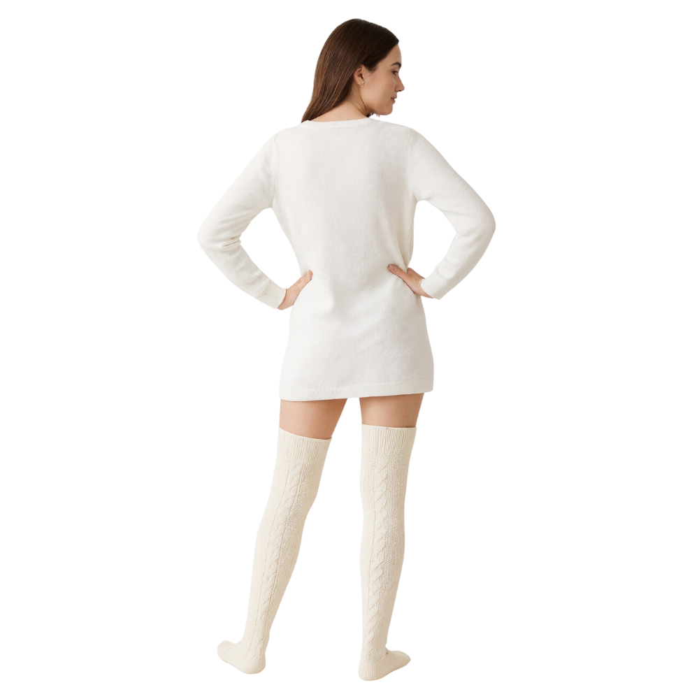 Womens Thigh High Socks Over The Knee Cable Knit Boot Socks