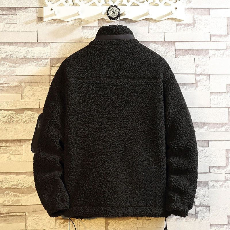 Men's Windproof Casual Fleece Jacket-USA Camp Zone