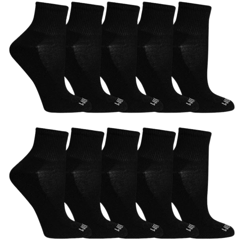 Pack Of 10 Women Cushioned Low Cut Socks 