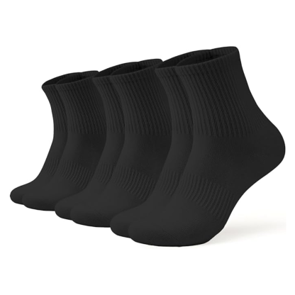 Pack Of 3 Women Cotton Crew Socks  For Casual Gym Running