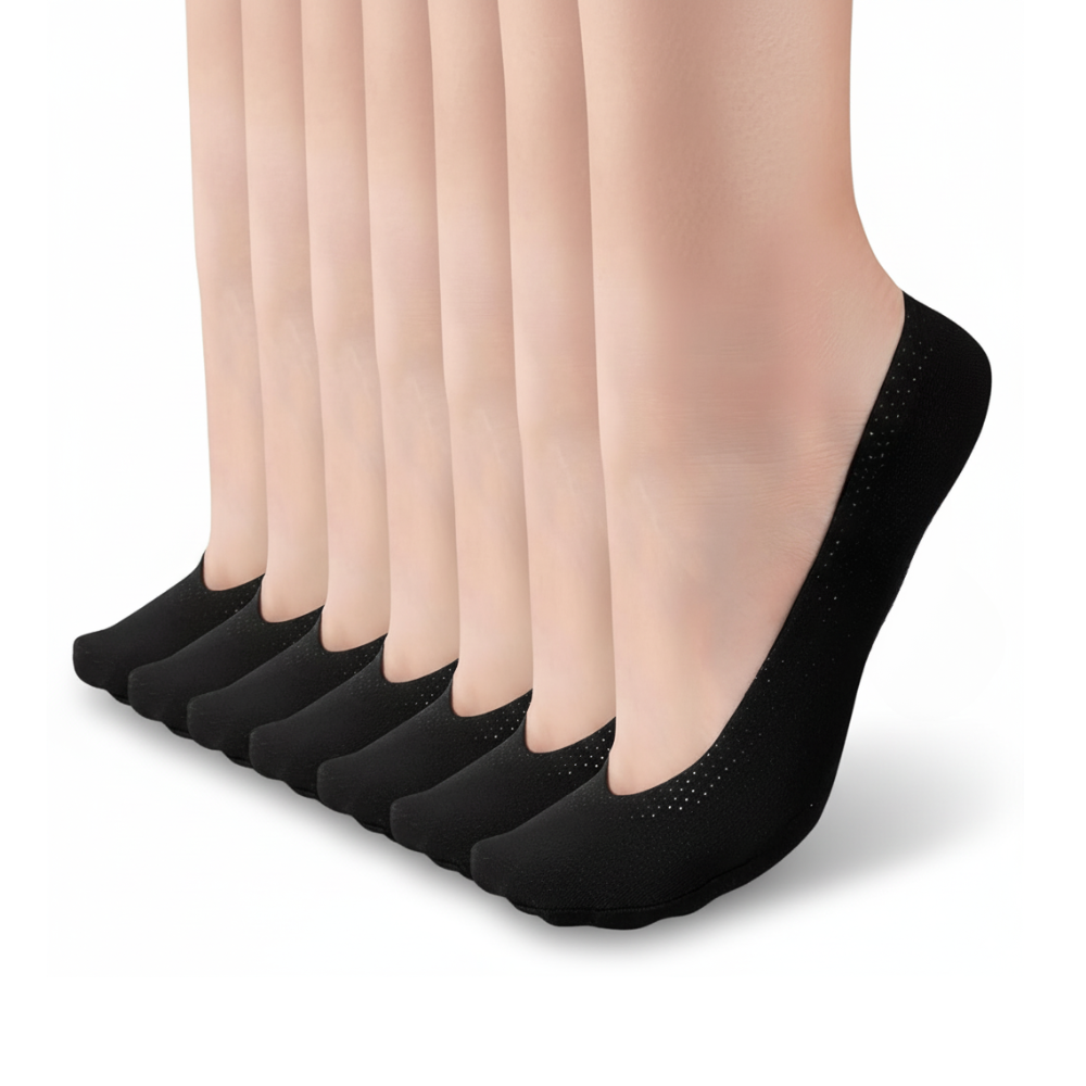 Women 7 Pair Ultra Low Cut No Show Liner Socks