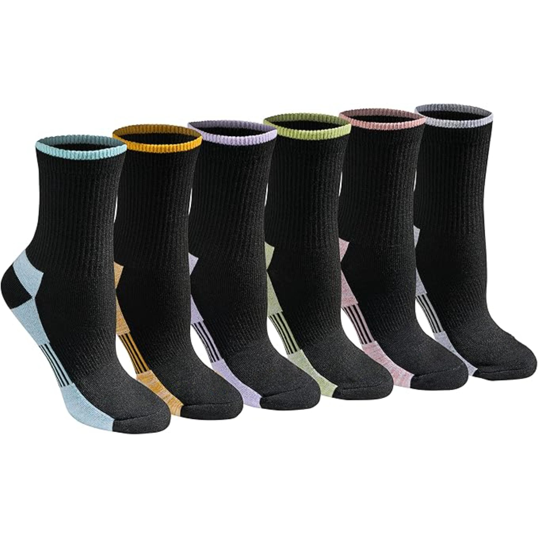 Women Pack Of 6 Moisture Wicking Socks