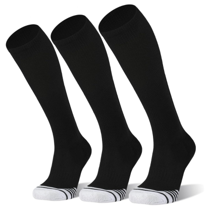 Pack of 3 Baseball Soccer and Softball Over the Calf Knee High Socks for Kids Youth Men and Women