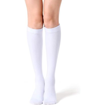 Women 4 Pairs Sporty Cotton Crew Socks