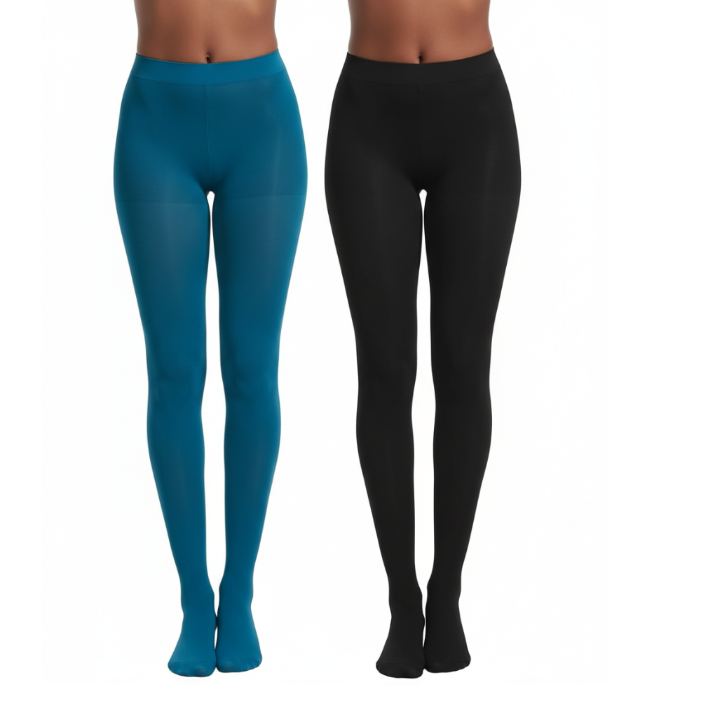 Pack Of 2 Women Super Opaque Control Top Tights