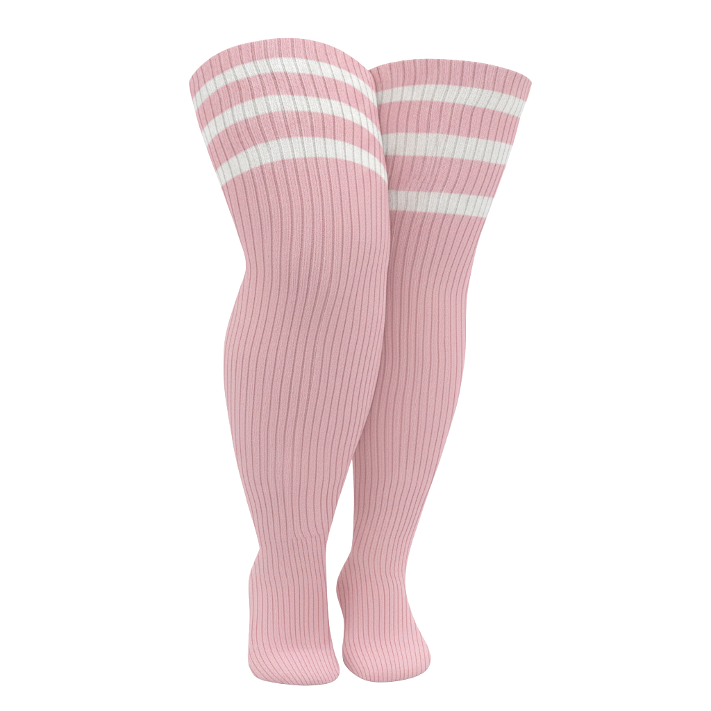 Plus Size Striped High Socks For Women