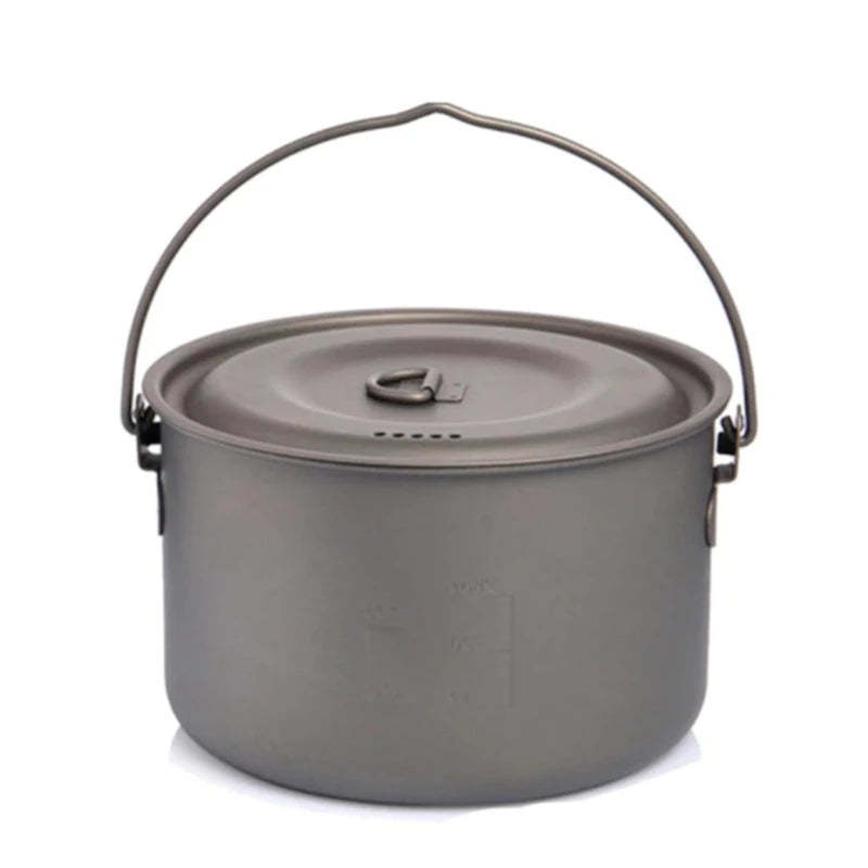 Titanium Cookware Pot With Handle For Camping-USA Camp Zone