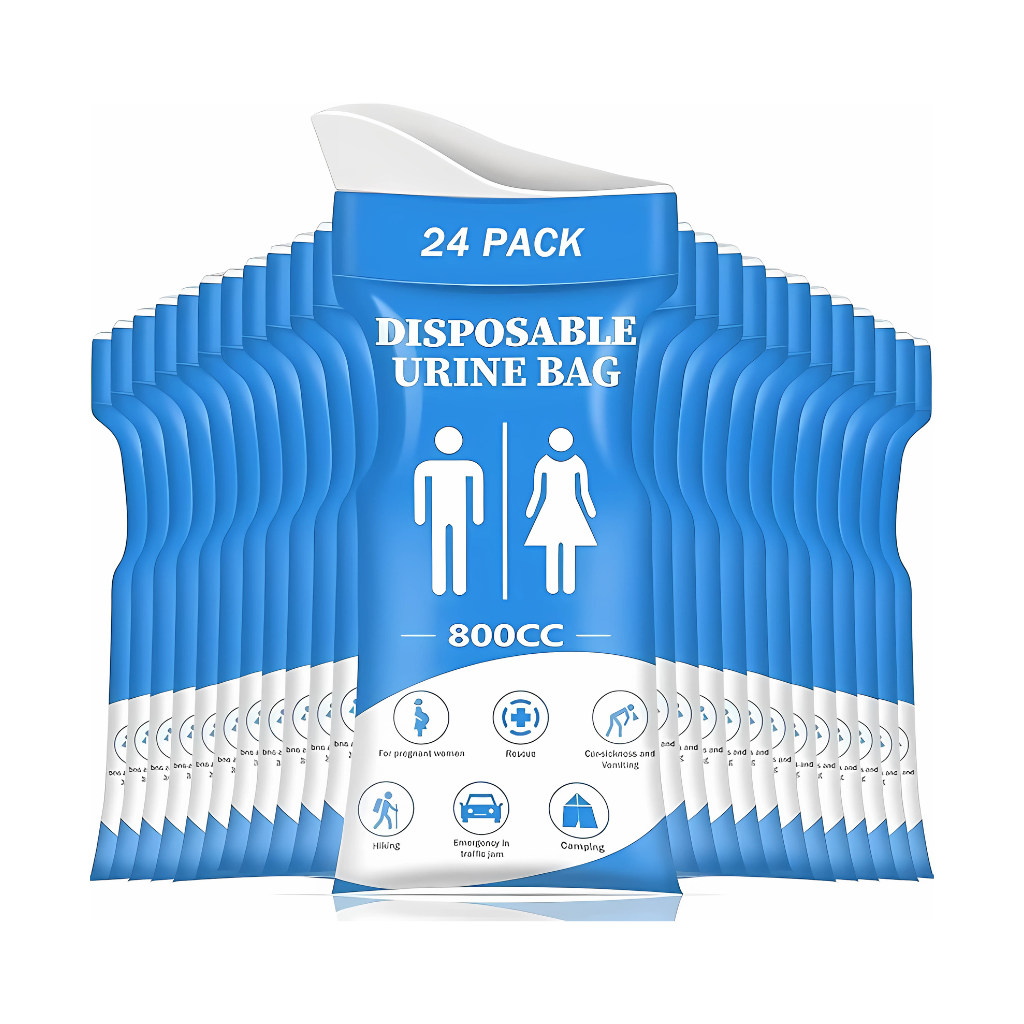24 Pack Of Portable Disposable Urine Bag