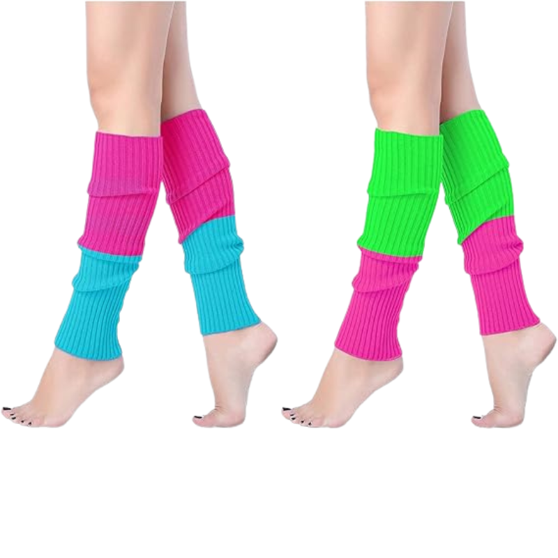 Pack Of 2 Women Juniors Ribbed Leg Warmers