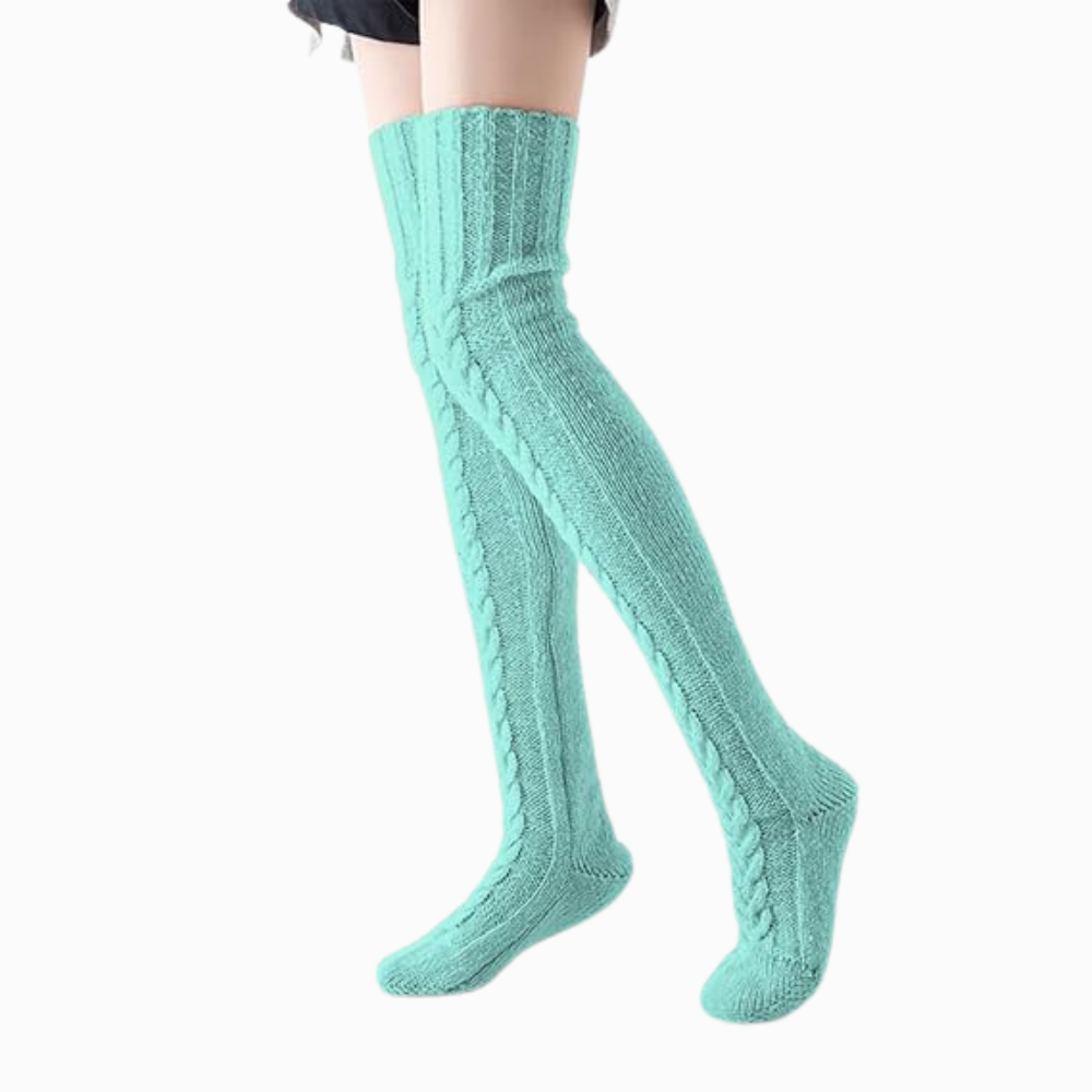 Women Warm Knit Boot Socks For Winter Outfits