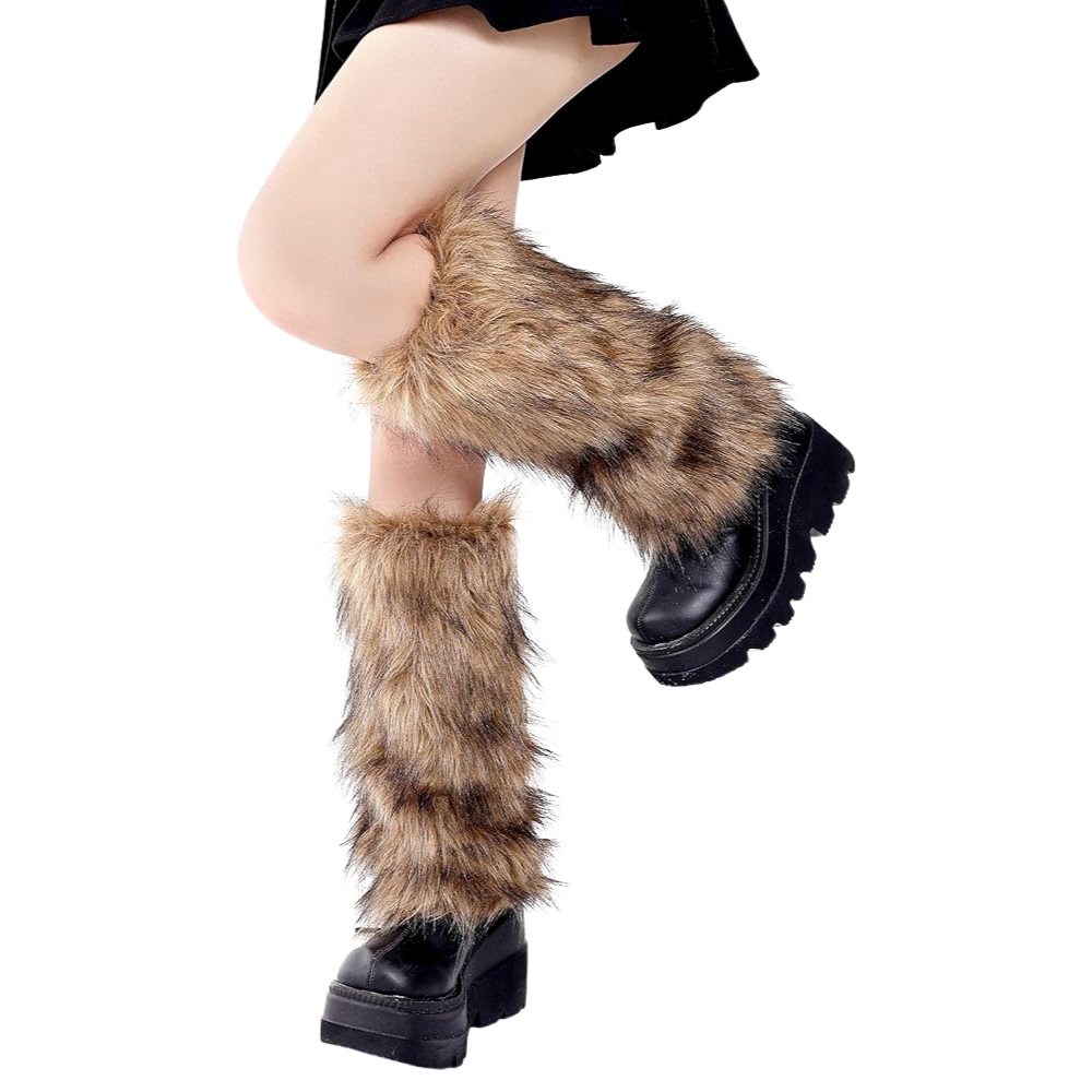  Womens Faux Fur Furry Leg Warmers