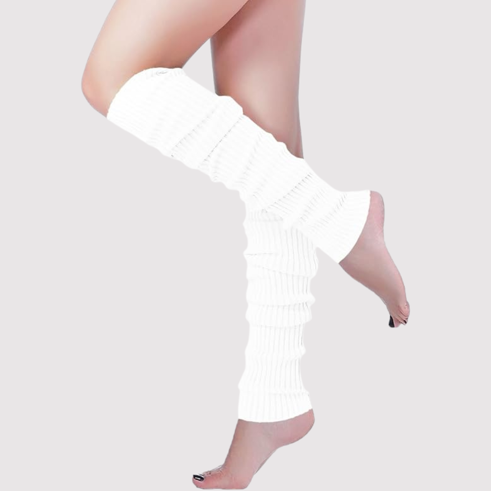 Ribbed Knit Warmers for 80s Party and Dance Style