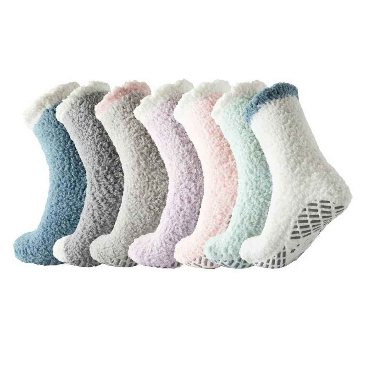 Winter Fuzzy Plush Cozy Soft Fluffy Grip Socks for Women and Men