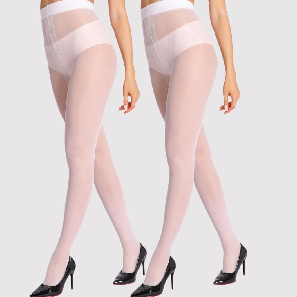 2 Pairs Sheer Tights Ultra Thin Reinforced Pantyhose