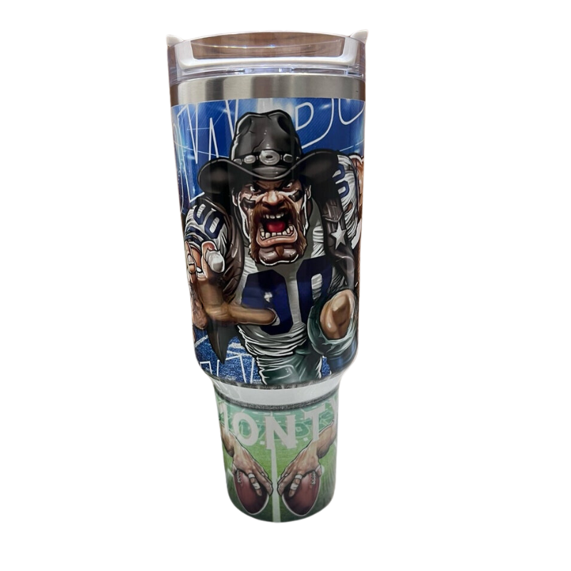 American Football Gridiron Glory 40 oz Travel Tumbler with Handle-USA Camp Zone