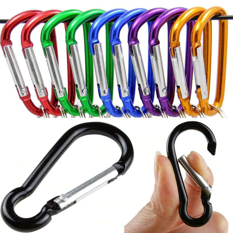 10pcs D-Type Aluminum Alloy Carabiner-USA Camp Zone
