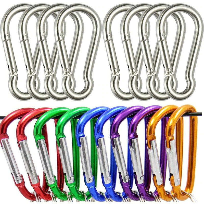 Aluminum Alloy D-Ring Buckle Spring Carabiners-USA Camp Zone
