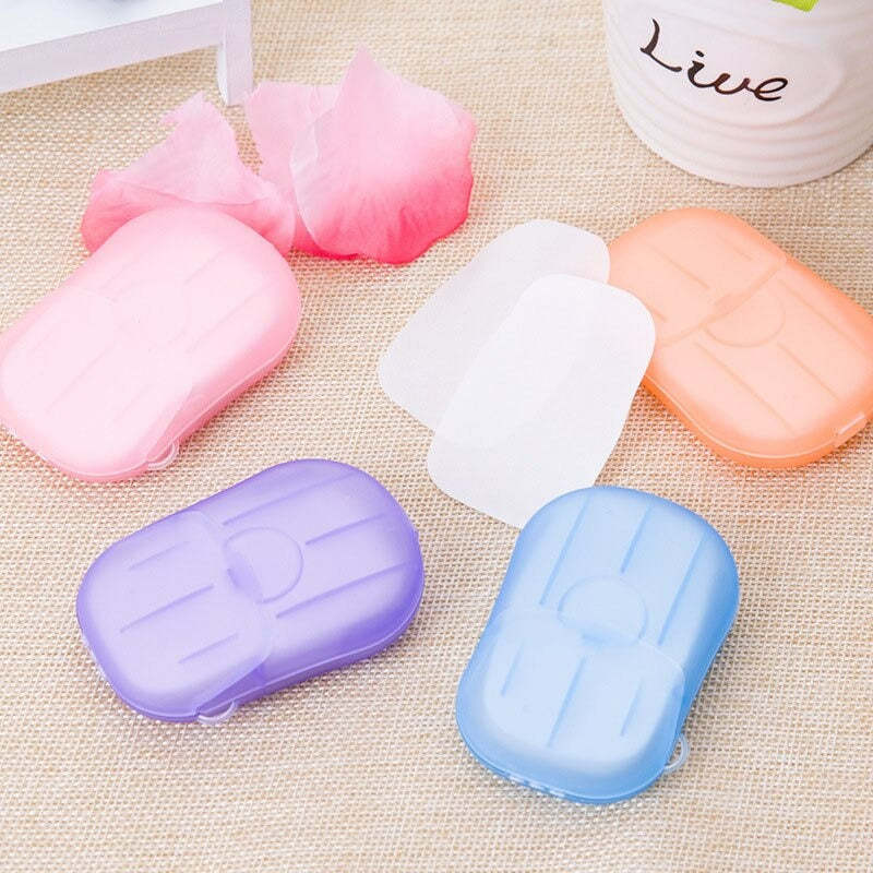 20 Pcs Portable Disposable Soap Paper Flakes-USA Camp Zone