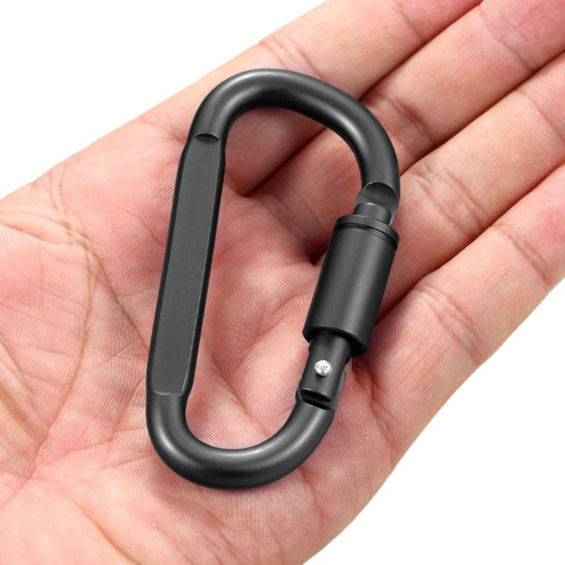 Outdoor Screw Lock Buckle D-Shaped Carbine Hook-USA Camp Zone