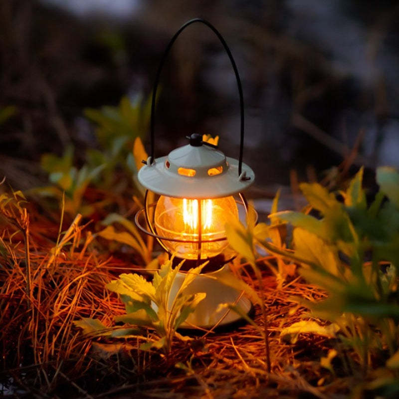 LED Retro Outdoor Camping Lantern Rechargeable Tent Light-USA Camp Zone
