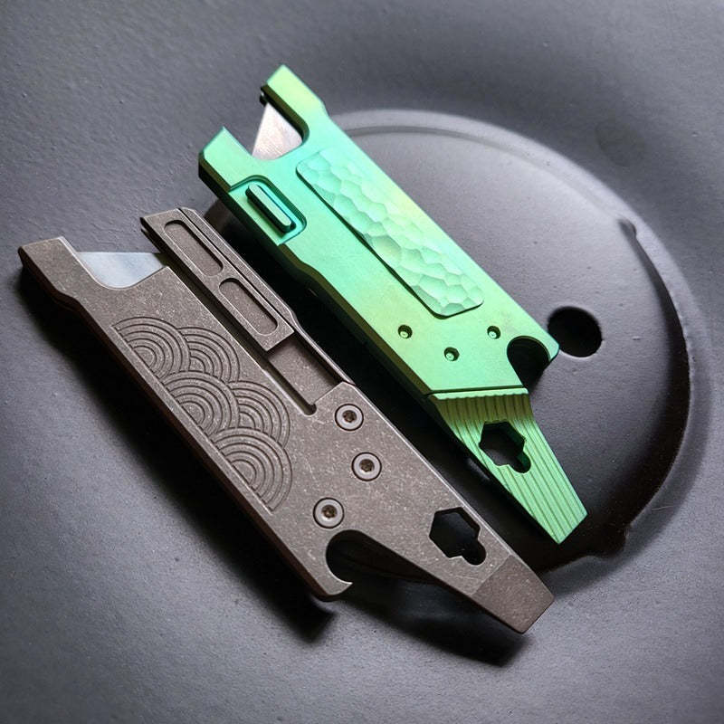 Titanium Alloy Pocket Tactical Paper Cutter Knife-USA Camp Zone