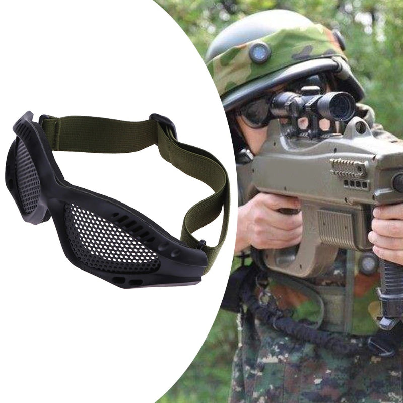 Tactical Eyes Protection Metal Mesh Glasses Goggle For Outdoor-USA Camp Zone