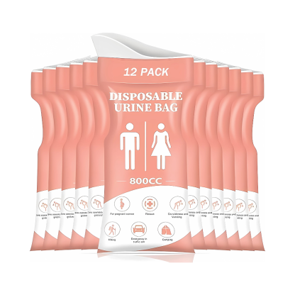 12 Pack Of Portable Disposable Urine Bag