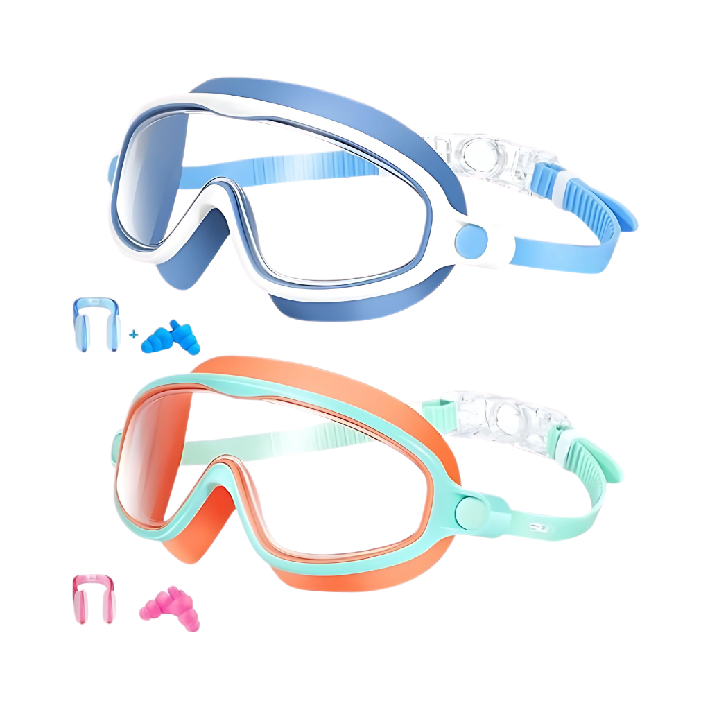 Pack Of 2 Kids Anti Fog Swim Goggles