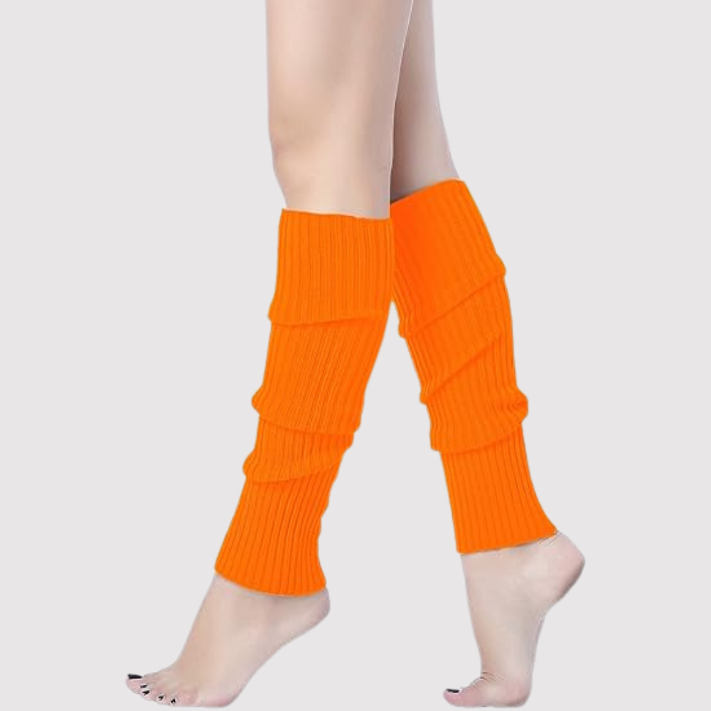  Women Juniors Neon Ribbed Leg Warmers