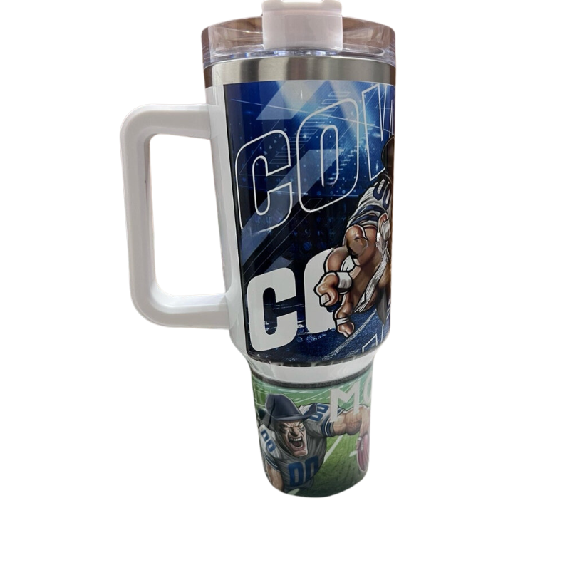 American Football Gridiron Glory 40 oz Travel Tumbler with Handle-USA Camp Zone