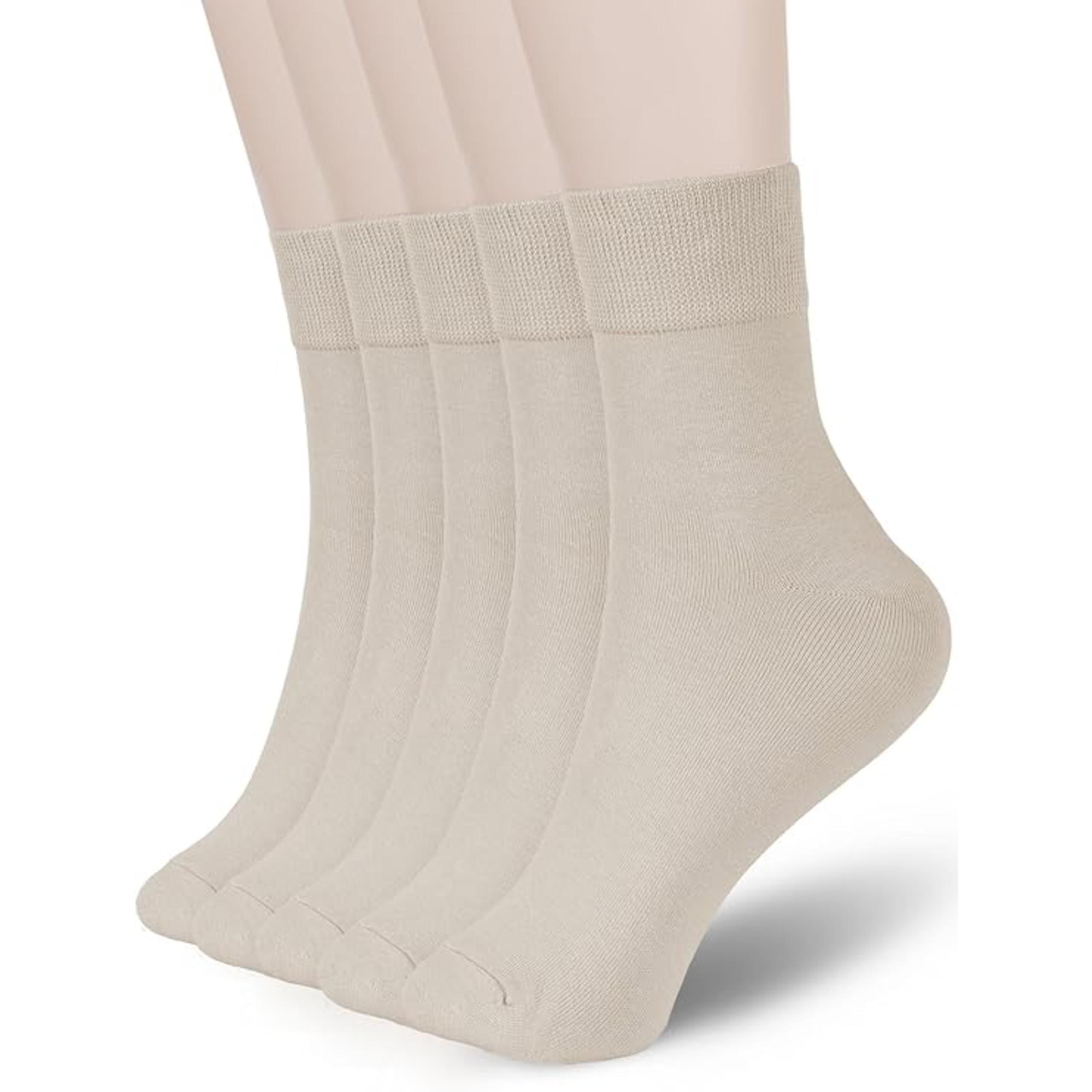 Pack Of 5 Soft Cozy Thin Crew Socks For Women