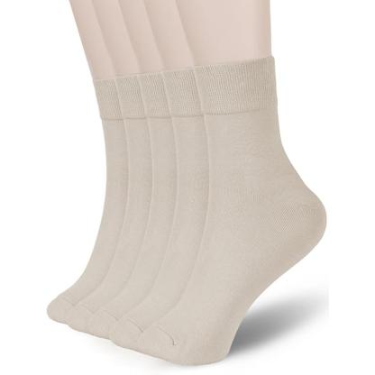 Pack Of 5 Soft Cozy Thin Crew Socks For Women