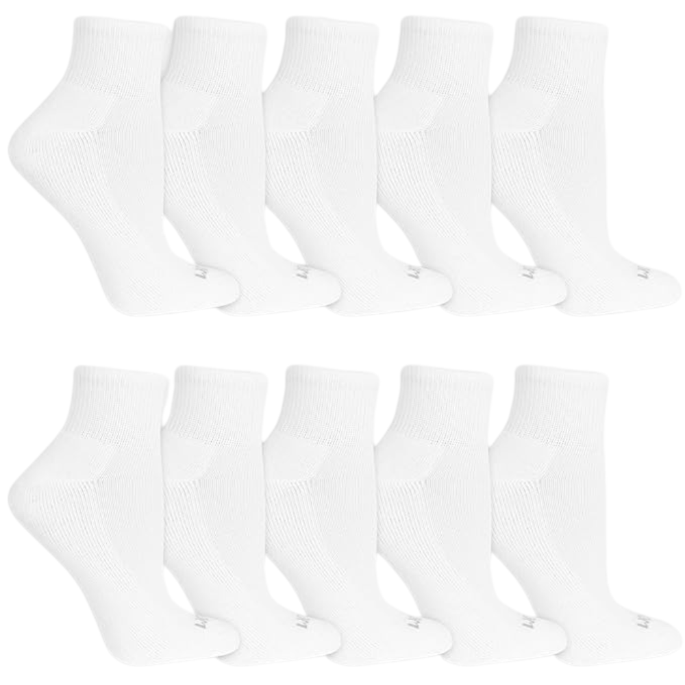Pack Of 10 Women Cushioned Low Cut Socks 