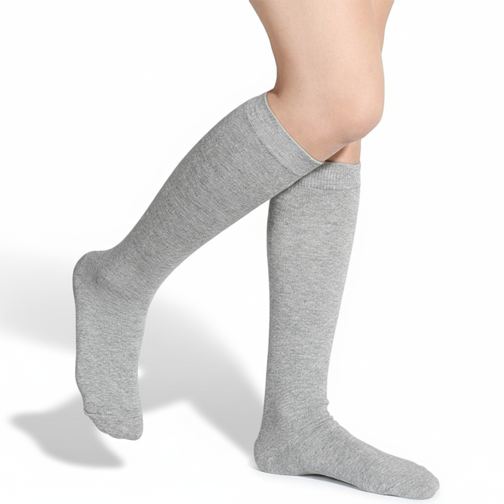 3 Pairs Opaque High Socks For Women