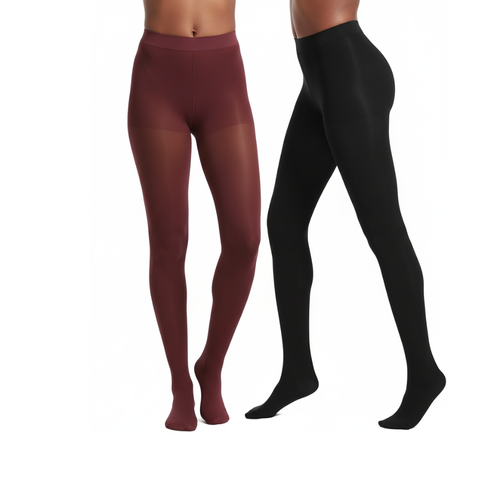 Pack Of 2 Women Super Opaque Control Top Tights
