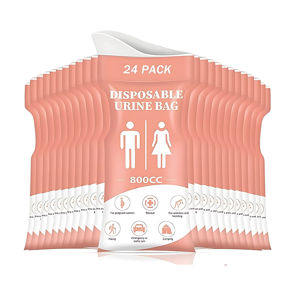 24 Pack Of Portable Disposable Urine Bag