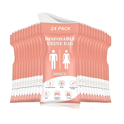 24 Pack Of Portable Disposable Urine Bag