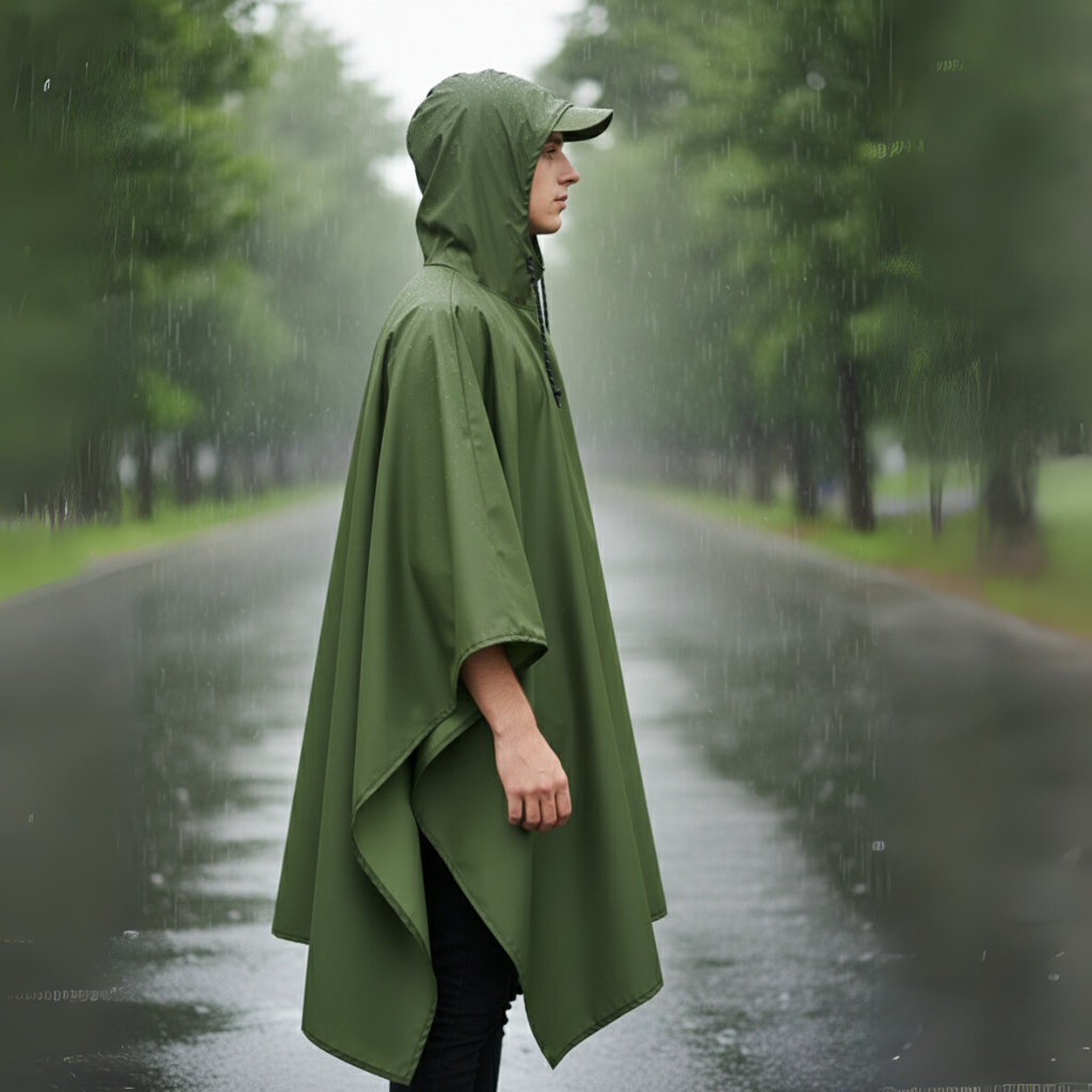 Hooded Waterproof Rain Poncho