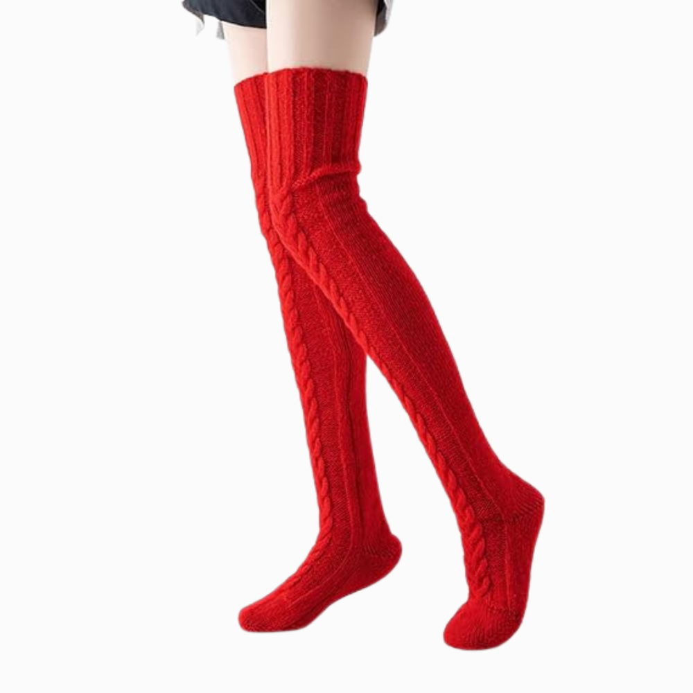 Women Warm Knit Boot Socks For Winter Outfits