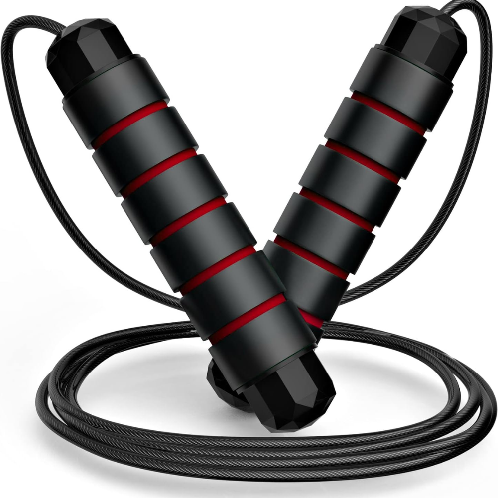 Adjustable Jump Rope With Ball Bearings and Foam Handles For Fitness