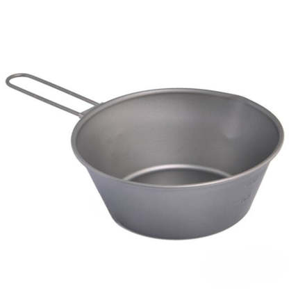 Titanium Camping And Picnic Bowl With Foldable Handle-USA Camp Zone