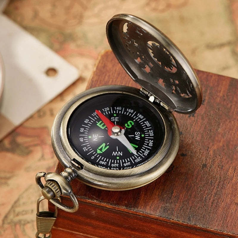 Engrave Pocket Watch Compass-USA Camp Zone