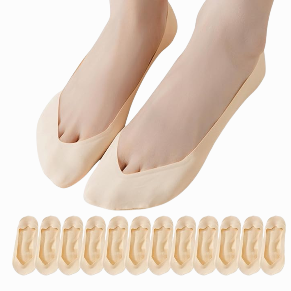 Women Ultra Low Ice Silk And  Cotton Liner Socks