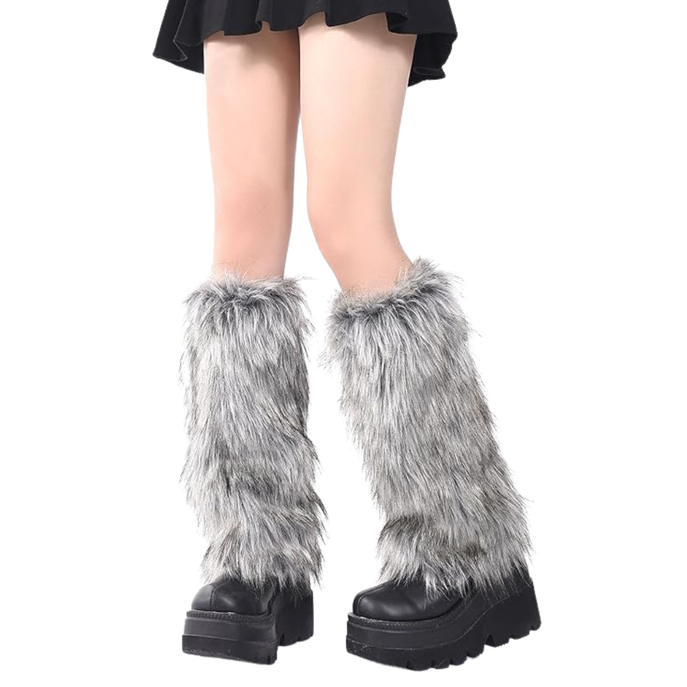  Womens Faux Fur Furry Leg Warmers