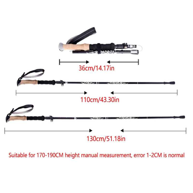 All-Purpose Adjustable Trekking Sticks-USA Camp Zone