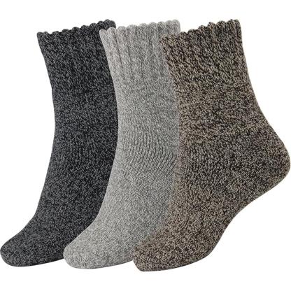 Women Winter Solid Thick Warm Crew Socks