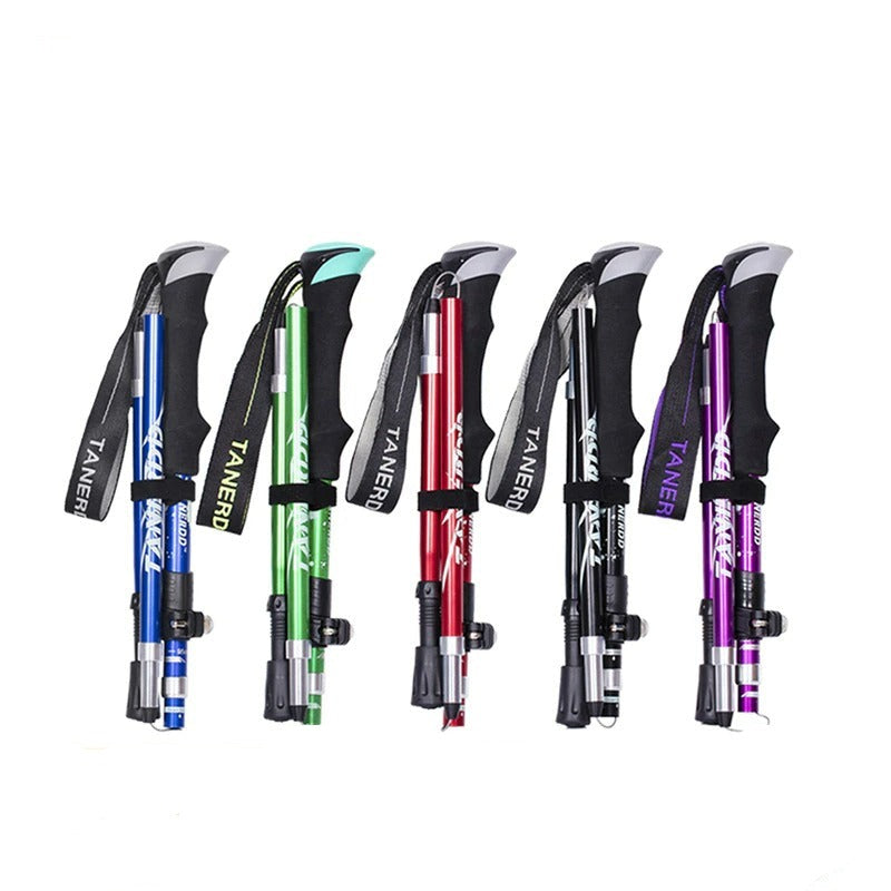 5-Section Outdoor Fold Trekking Poles-USA Camp Zone